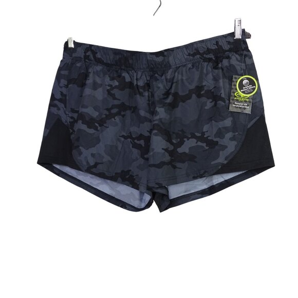 Athletic Works Camouflage Running Shorts Women Size 3XL 22 Gray with Liner - Picture 1 of 10